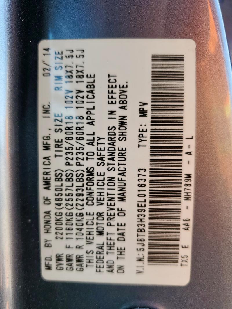 2014 ACURA RDX - 5J8TB3H39EL016373