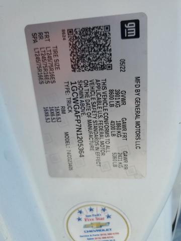 2022 CHEVROLET EXPRESS G2 - 1GCWGAFP7N1205364