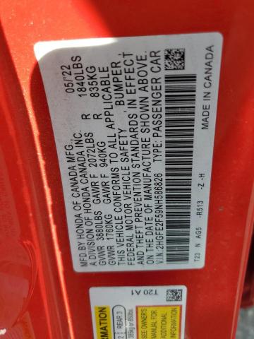 2022 HONDA CIVIC SPOR - 2HGFE2F59NH586826