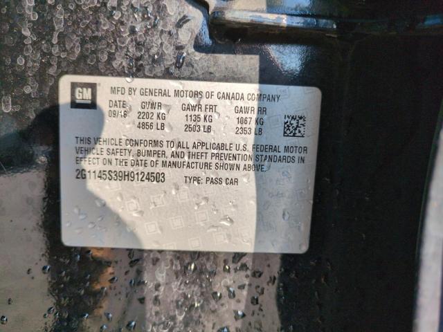 2017 CHEVROLET IMPALA PRE 2G1145S39H9124503