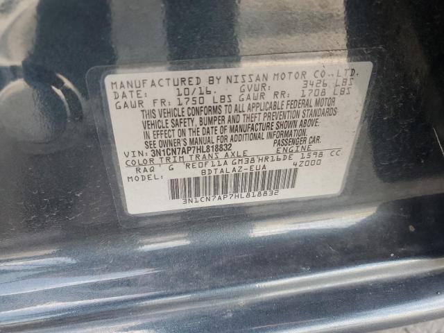 2017 NISSAN VERSA S 3N1CN7AP7HL818832