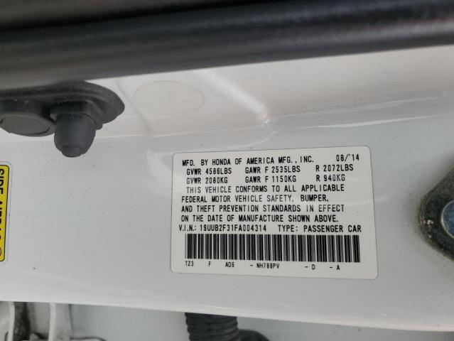 2015 ACURA TLX 19UUB2F31FA004314