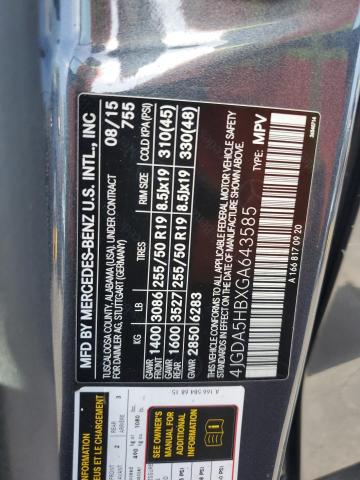 2016 MERCEDES-BENZ GLE 350 4M 4JGDA5HBXGA643585