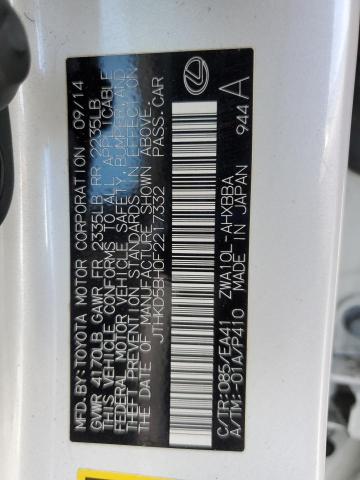 2015 LEXUS CT 200 JTHKD5BH0F2217332