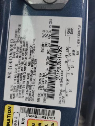 2018 FORD FUSION SE 3FA6P0LU0JR147057