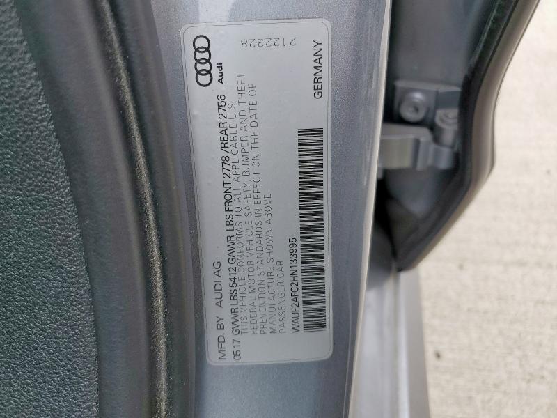 2017 AUDI A6 PREMIUM WAUF2AFC2HN133995