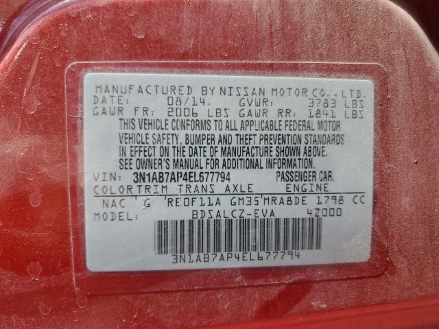 2014 NISSAN SENTRA S - 3N1AB7AP4EL677794