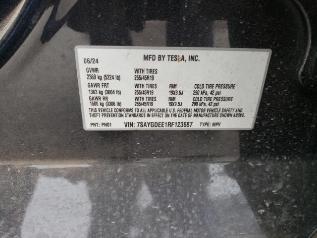 2024 TESLA MODEL Y 7SAYGDEE1RF123687