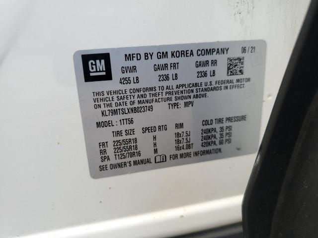 2022 CHEVROLET TRAILBLAZE KL79MTSLXNB023749