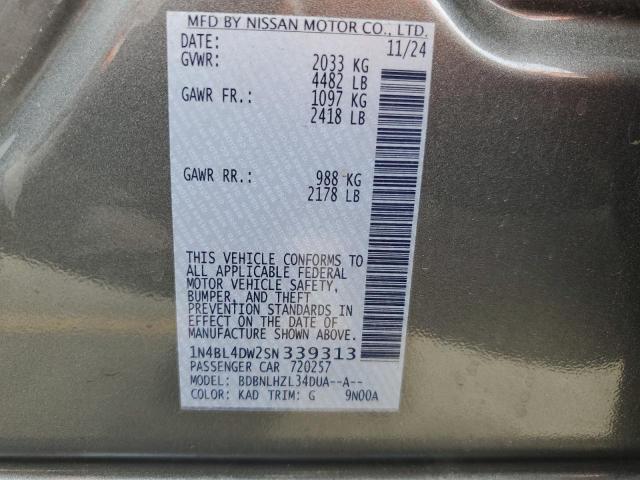 2025 NISSAN ALTIMA SV - 1N4BL4DW2SN339313
