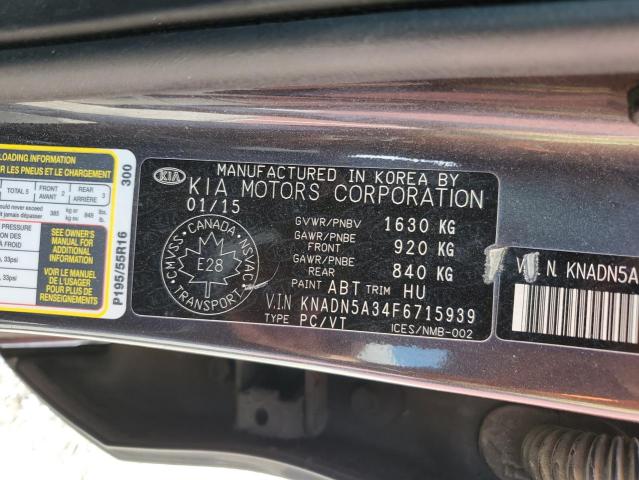 2015 KIA RIO EX KNADN5A34F6715939