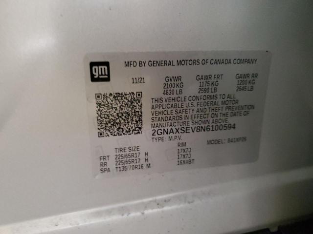 2022 CHEVROLET EQUINOX LS 2GNAXSEV8N6100594
