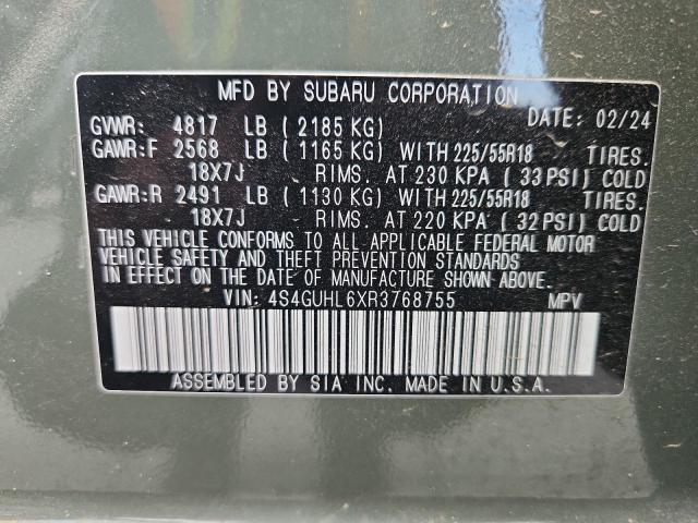 2024 SUBARU CROSSTREK 4S4GUHL6XR3768755