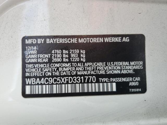 2015 BMW 428 XI GRA WBA4C9C5XFD331770