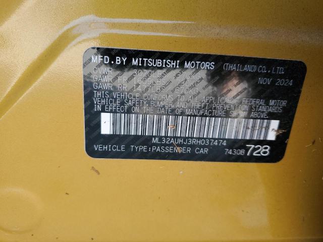 2024 MITSUBISHI MIRAGE ES ML32AUHJ3RH037474