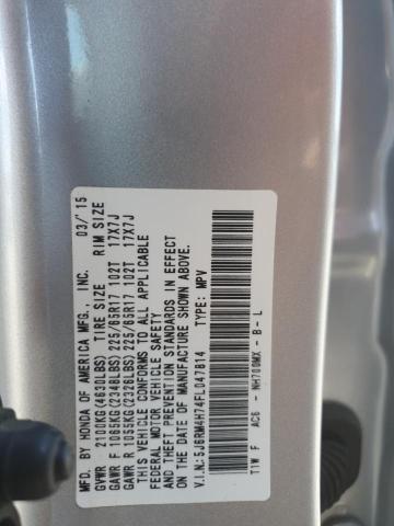 2015 HONDA CR-V EXL 5J6RM4H74FL047814