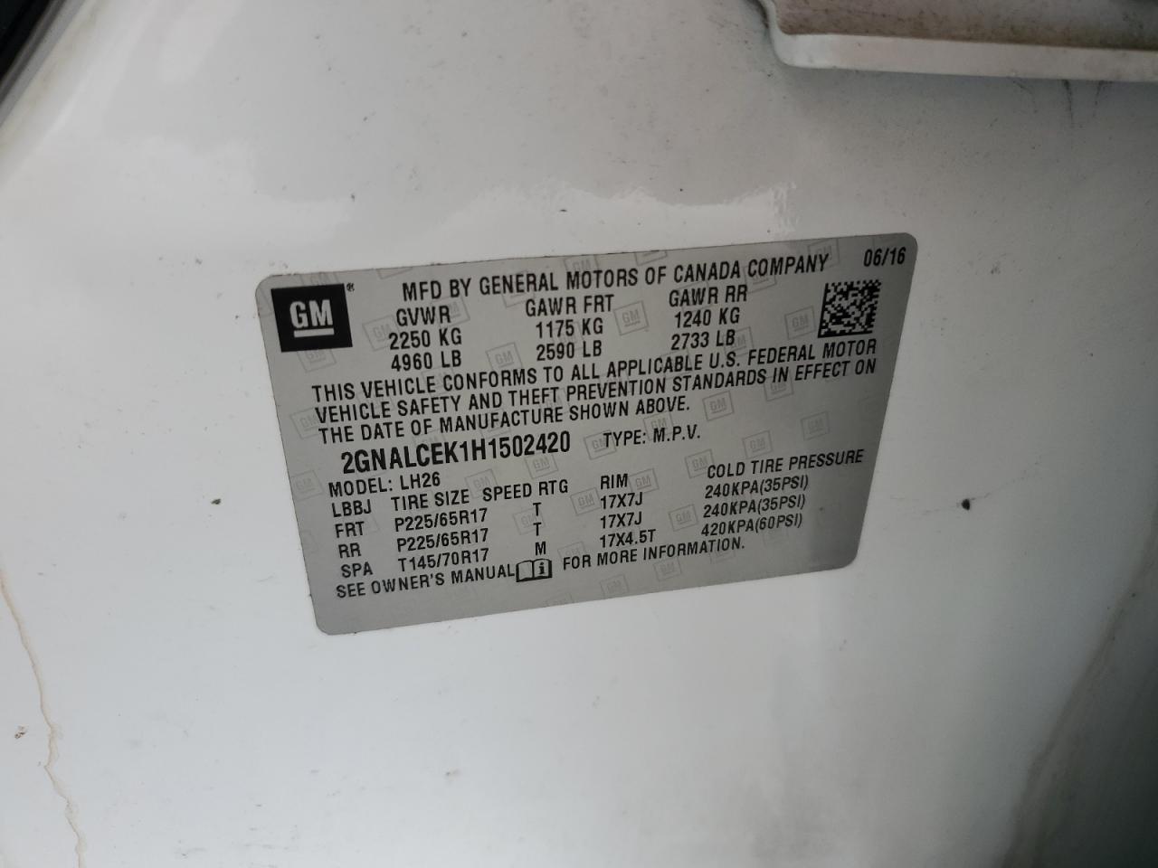 CHEVROLET EQUINOX LT