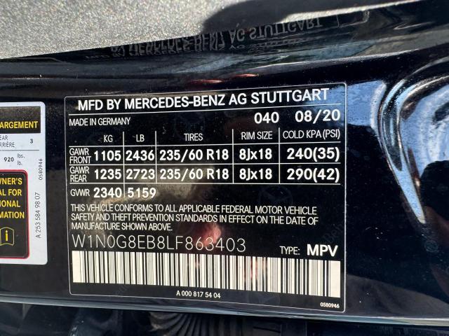 2020 MERCEDES-BENZ GLC 300 4MATIC - W1N0G8EB8LF863403