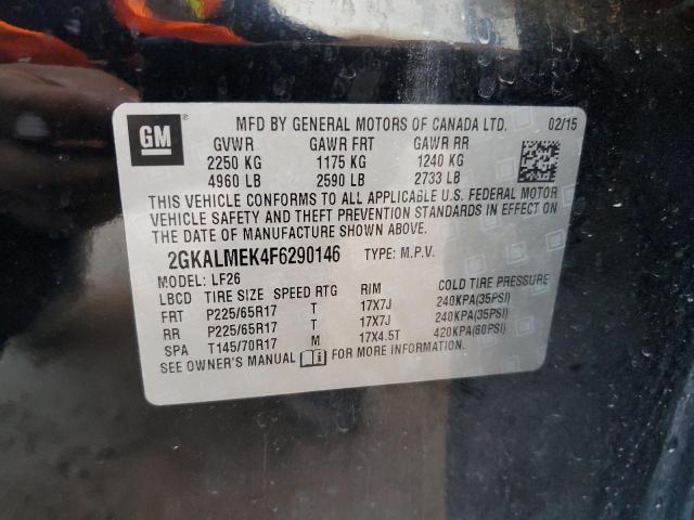 2015 GMC TERRAIN SL 2GKALMEK4F6290146