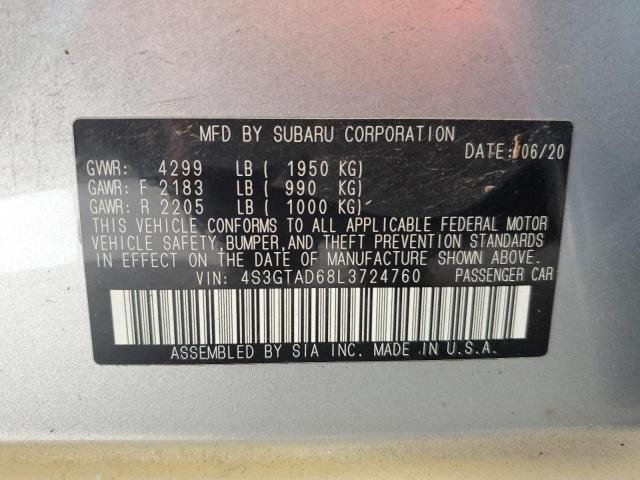 2020 SUBARU IMPREZA PR 4S3GTAD68L3724760