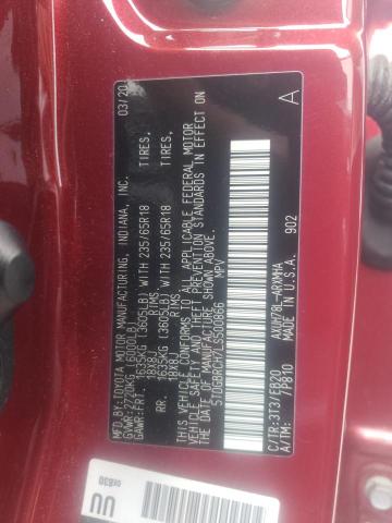 2020 TOYOTA HIGHLANDER 5TDGBRCH7LS500866
