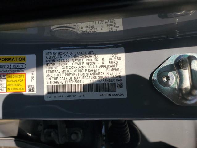 2024 HONDA CIVIC TOUR - 2HGFE1F97RH309417