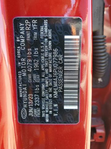 2023 HYUNDAI ELANTRA BLUE KMHLM4AJ6PU077986