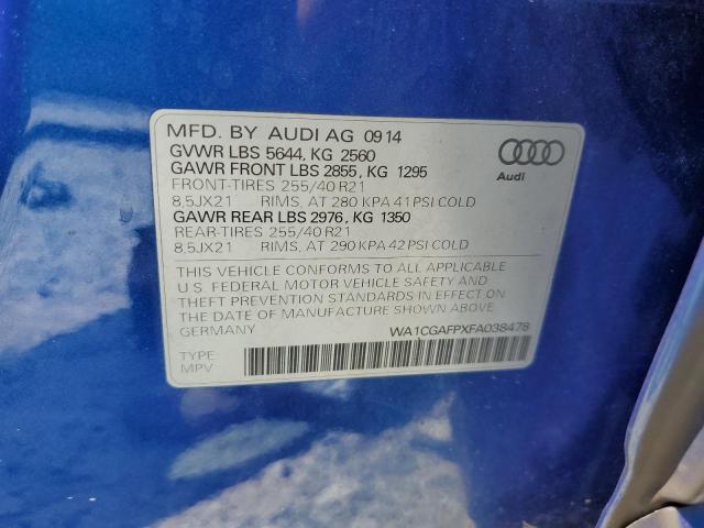 2015 AUDI SQ5 PREMIU WA1CGAFPXFA038478
