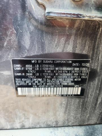 2021 SUBARU OUTBACK PREMIUM 4S4BTAFC3M3152328