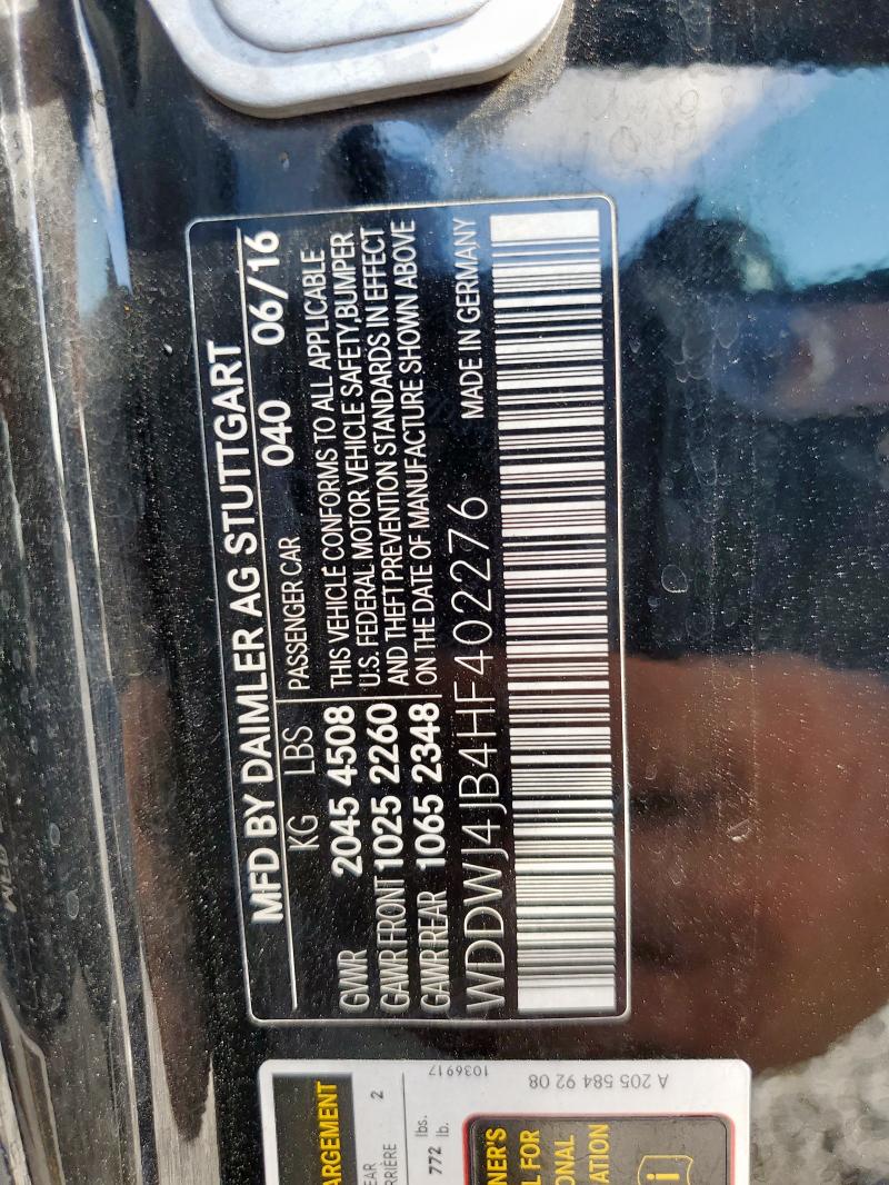 2017 MERCEDES-BENZ C 300 WDDWJ4JB4HF402276