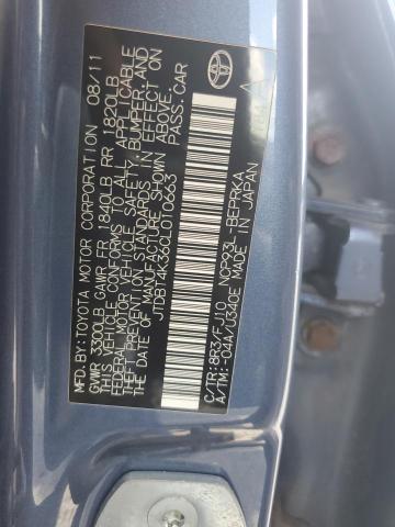 2012 TOYOTA YARIS - JTDBT4K36CL010663