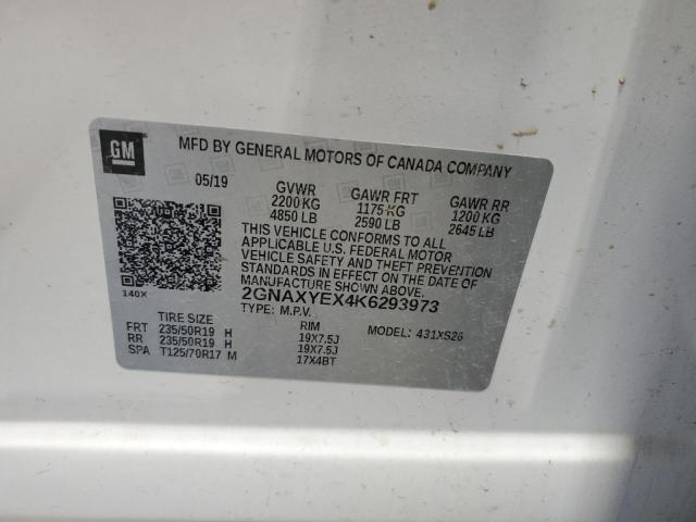 2019 CHEVROLET EQUINOX PREMIER 2GNAXYEX4K6293973