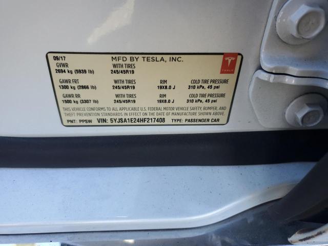 2017 TESLA MODEL S 5YJSA1E24HF217408
