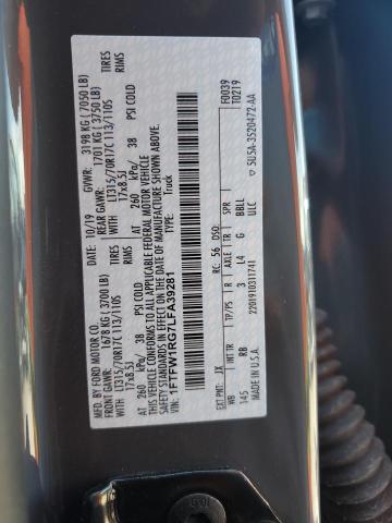 2020 FORD F150 RAPTO 1FTFW1RG7LFA39281