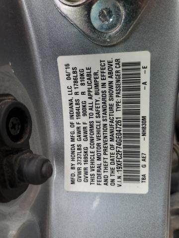 2016 HONDA CIVIC EX 19XFC2F74GE047261