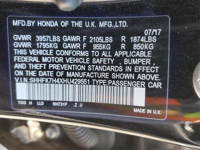 2017 HONDA CIVIC SPOR SHHFK7H4XHU429551