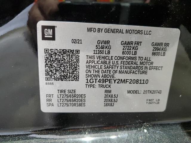 2021 GMC SIERRA K25 1GT49PEY2MF208110