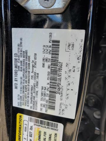 2018 FORD FUSION SE 3FA6P0LU6JR198062