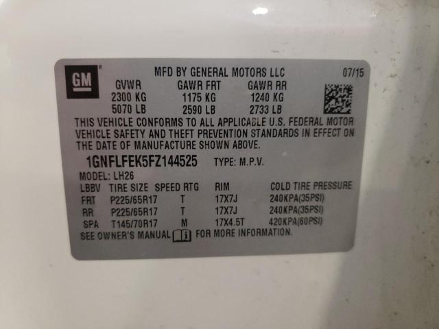2015 CHEVROLET EQUINOX LT - 1GNFLFEK5FZ144525