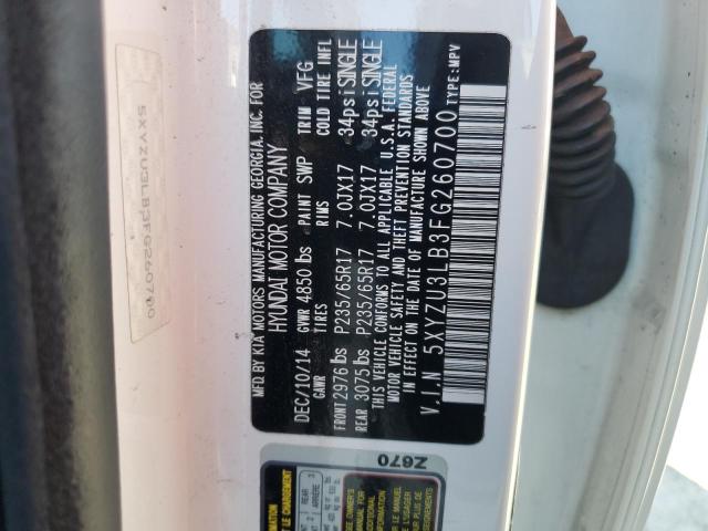2015 HYUNDAI SANTA FE S 5XYZU3LB3FG260700