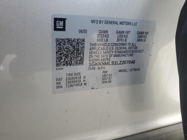 2020 GMC ACADIA SLT 1GKKNMLS1LZ207046