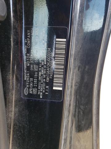 2019 HYUNDAI VELOSTER BASE KMHTG6AF0KU003034