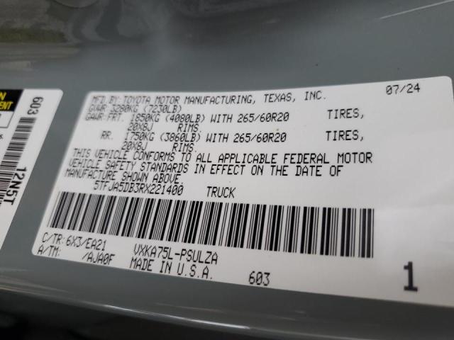 2024 TOYOTA TUNDRA CRE - 5TFJA5DB3RX221400