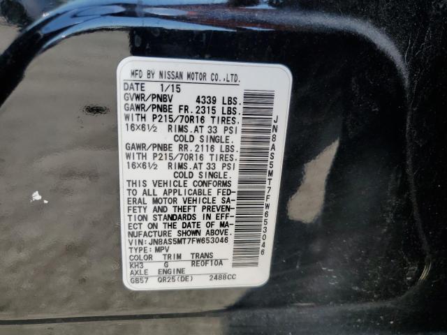 2015 NISSAN ROGUE SELECT S JN8AS5MT7FW653046