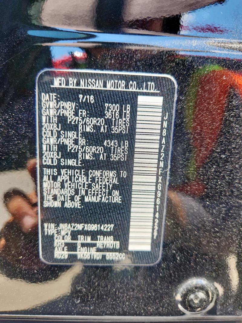 2016 INFINITI QX80 JN8AZ2NFXG9614227