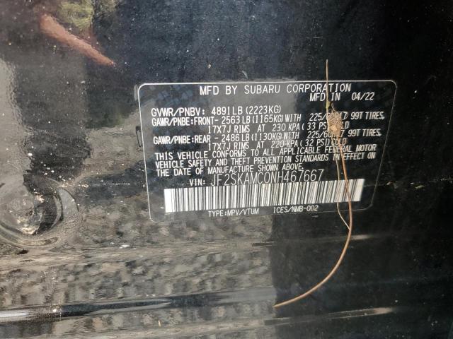 2022 SUBARU FORESTER W JF2SKAMC0NH467667