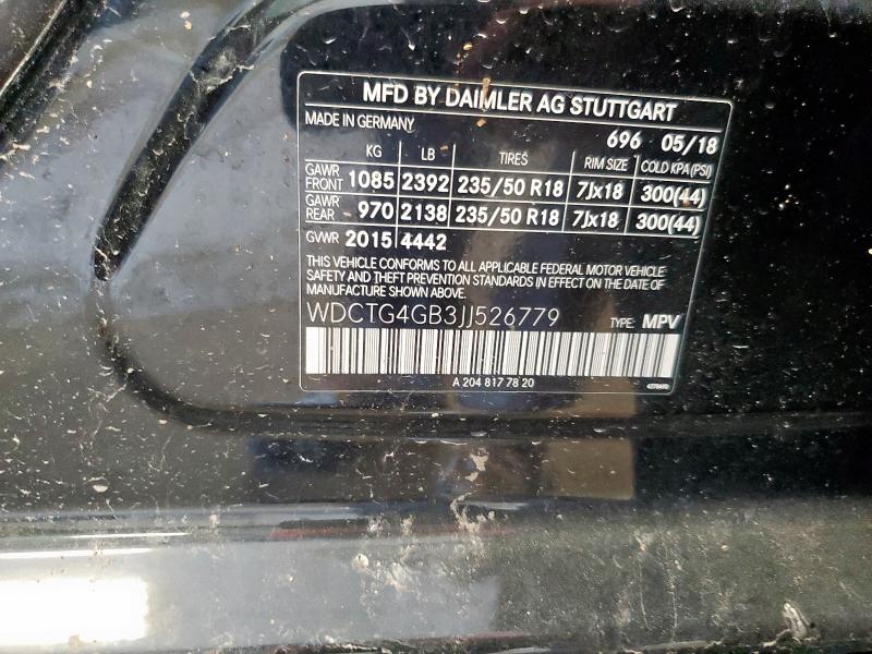 2018 MERCEDES-BENZ GLA 250 4M WDCTG4GB3JJ526779