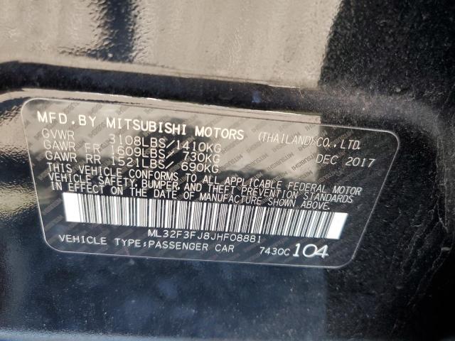 2018 MITSUBISHI MIRAGE G4 ML32F3FJ8JHF08881