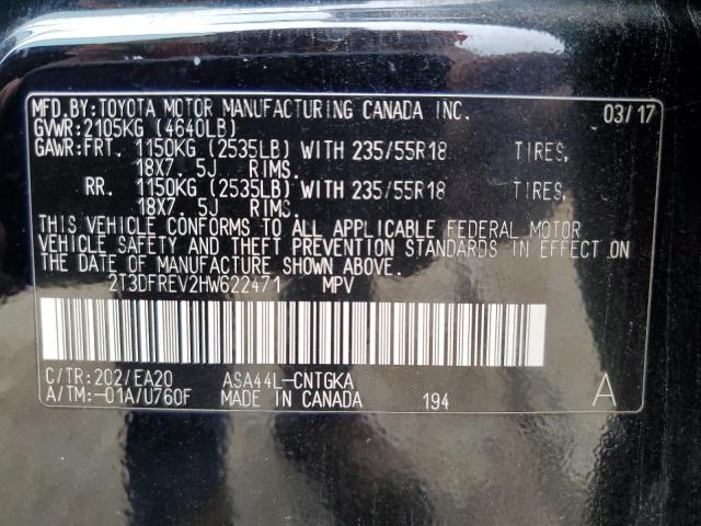 2017 TOYOTA RAV4 LIMIT - 2T3DFREV2HW622471