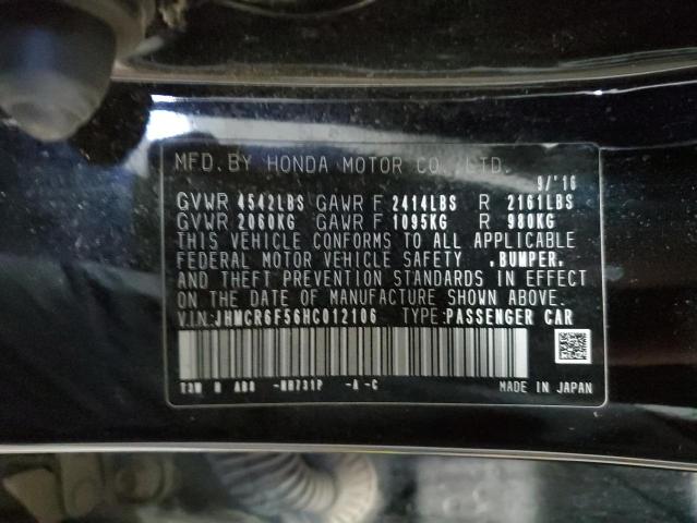 2017 HONDA ACCORD HYB - JHMCR6F56HC012106
